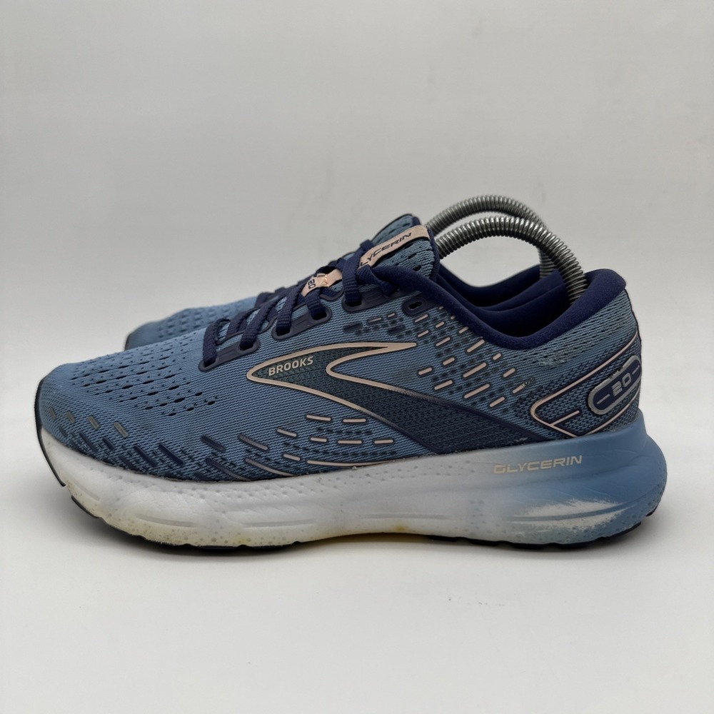 Brooks Glycerin 20 Womens US SZ 9B Blue Running Shoes Sneakers 1203691B478